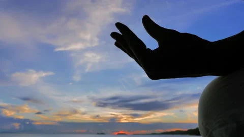 Serenity and yoga practicing Stock Footage 132167490