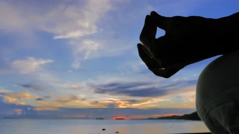 Serenity and yoga practicing Stock Footage 132168007