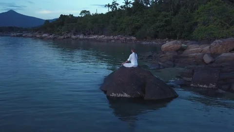 Serenity and yoga practicing Stock Footage 132381460