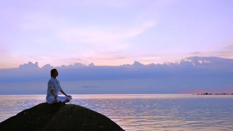 Serenity and yoga practicing Stock Footage 172036638