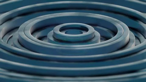 Serenity of Concentricity: The Undulating Waves of Calm Stock Illustration