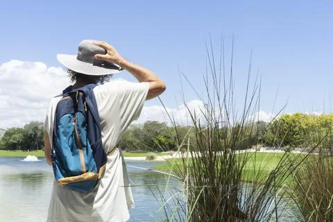 Serenity by the lagoon on a summer excursion Fotos de archivo