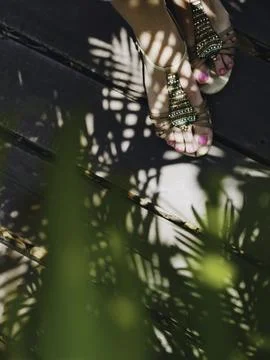 Serenity in Stiletto Shadows 스톡 사진