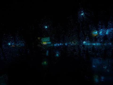 Serenity in the Storm: Capturing Rain Drops on a Window Stock Photos