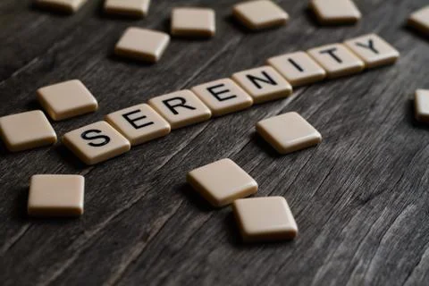 Serenity Text Stock Photos