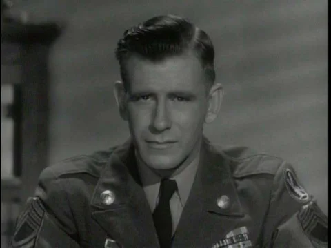 Sergeant James Mansfield introduces a program to do with the Seventh Unitedƒ Video stock 75282229