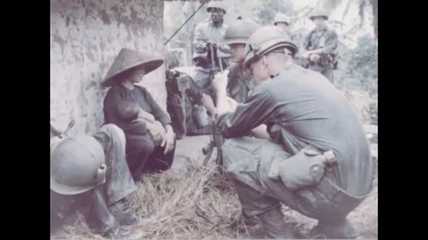 Sergeant major talk about the U.S. army combat operation - 1960 Stock Footage 101910413