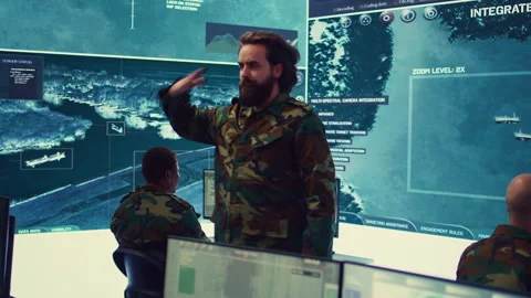 Sergeant presenting his salute with respect for the colonel Stock Footage 276834731
