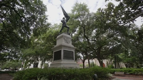The Sergeant William Jasper Monument, Savannah Stock Footage 74366140