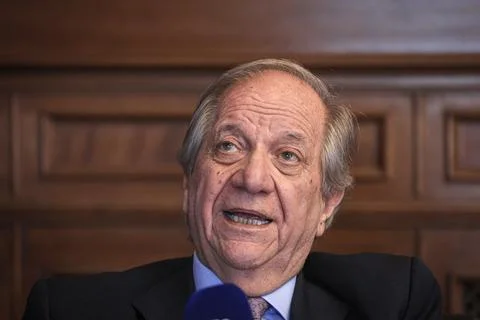 Sergio Abreu in interview in Montevideo, Uruguay - 15 Sep 2026 Foto stock