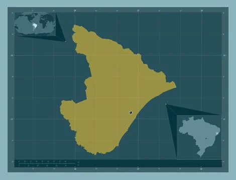 Sergipe, Brazil. Solid color shape Stock Illustration