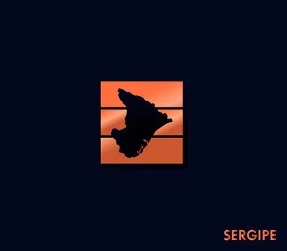 Sergipe map icon for your design Stock Illustration