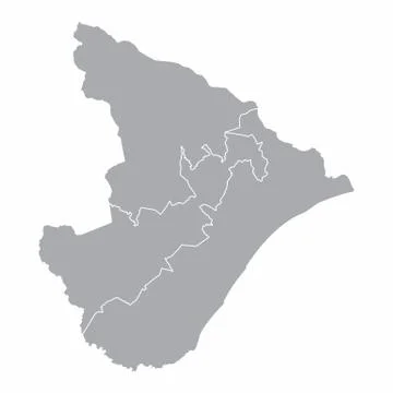 Sergipe State regions map Stock Illustration