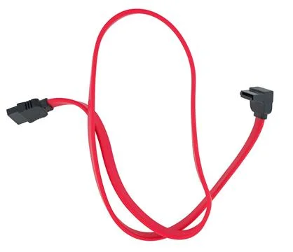 Serial ATA data cable isolated on white Stock Photos