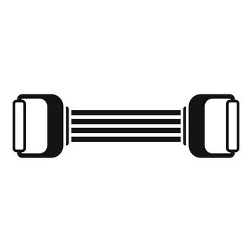 Serial cable connecting two devices using parallel lines Stock Illustration