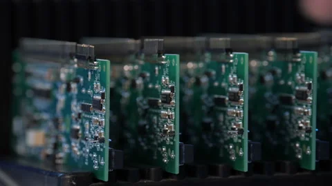 Serial Chip Production Stockbeeldmateriaal 108393434