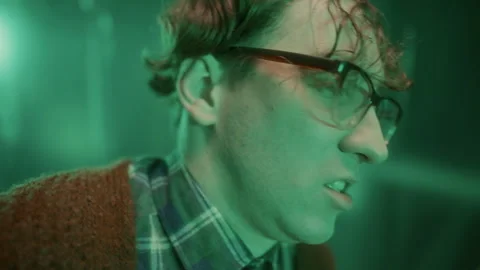 Serial Killer Suffocating Hostage with Plastic Bag in Dark Cellar Video stock 301506954