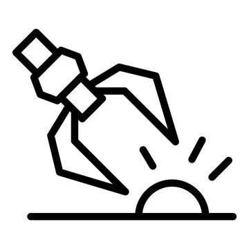 Serial production icon outline vector. Factory process Stock Illustration