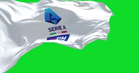 Serie A TIM flag waving isolated on a Stock Video Pond5