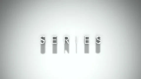 Series 3D title animation with shadows on a white background Stock Footage 297389616