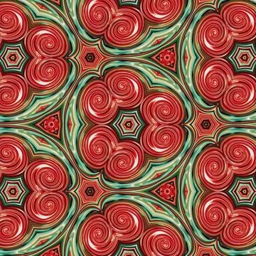 Series of abstract kaleidoscope patterns, set. Floral centric pattern 스톡 일러스트