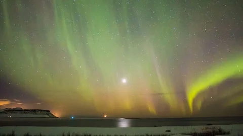 Series of Aurora Borealis time lapse view in 4K Stock Footage 104609336