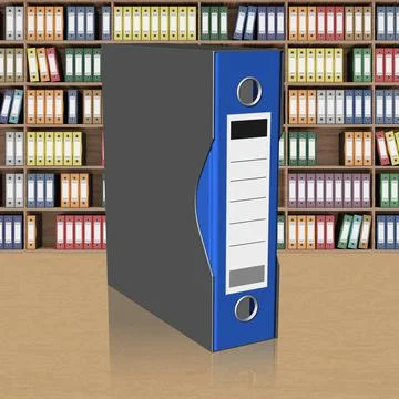 Series Binders colored folders - 3D illustration. 스톡 일러스트