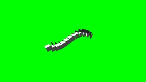A series of black rectangular dominoes arranged in a curved wave pattern Stock Footage 341820869