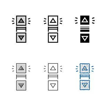 Series click scroll color icon vector Illustrazione stock