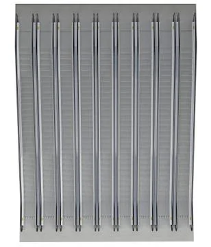 Series of escalators top view. 3d rendering Stock Illustration