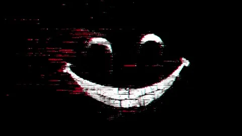 A series of four frames showcasing a playful smiling face animated in stop Stock Footage 318454666