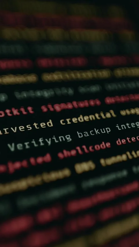 A series of high-level cybersecurity alerts, ethical hacking concept Stock Footage 333373360