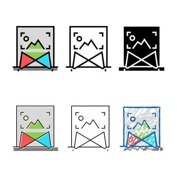 Series image lighting color icon vector Ilustración de archivo