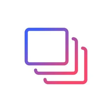 Series of layers pixel perfect gradient linear ui icon Stock Illustration