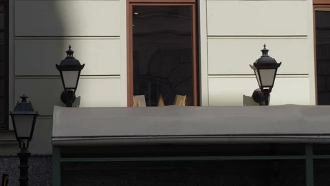 A series of lights and windows. Stockbeeldmateriaal 115805559