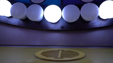 A series of lights that make a perfect pattern in synchronization and Stock Footage 121046508
