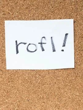 The series of a message on the cork board, rofl Stock Photos