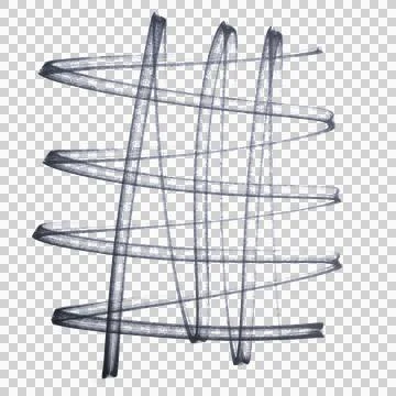 A series of overlapping strokes drawn with a black marker Stock Illustration