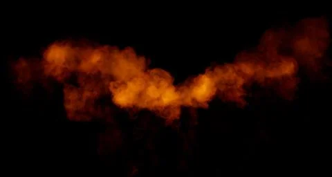 Series of powerful bangs with fire, isolated - object 3D illustration Stock Illustration