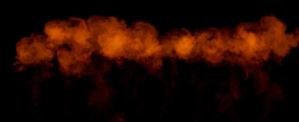 Series of powerful blasts with fire, isolated - object 3D illustration Stock Illustration