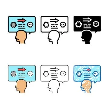 Series reactive aggression color icon vector Stock Illustration