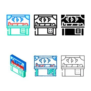 Series robot doing surgery operation color icon vector 스톡 일러스트