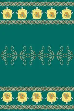 Series seamless rectangular patterns. Design kitchen textiles, napkin, tablec Illustrazione stock