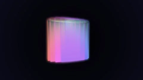 A series of vibrant vertical light bars glowing against a dark background Vídeos de archivo 335149703