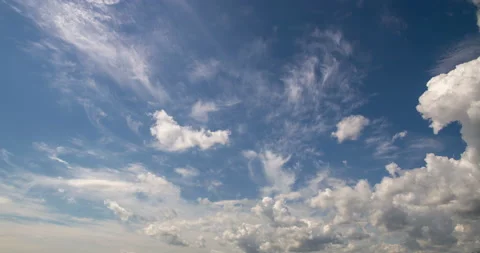 SeriesSKY CLEAR beautiful cloud Blue sky with clouds 4K sun Time lapse clouds 4k Stock Footage 136297432