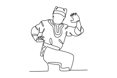 Serimpi dance typical of Yogyakarta Stock Illustration