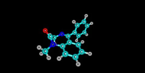 Serine molecular structure isolated on black Stock Illustration