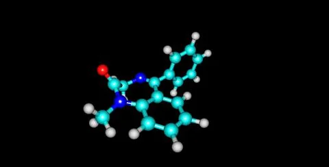 Serine molecular structure isolated on black Stock Illustration