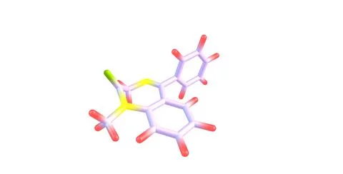Serine molecular structure isolated on white Stock Illustration