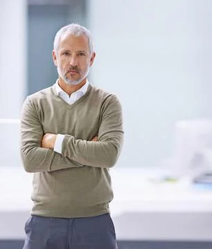 Serious about my business commitments. Portrait of a mature businessman standing Foto stock